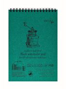 Vázlattömb - SMLT Black watercolor authenticpad, spirálos, mikroperforált - fekete, 300gr, 20 lapos A5