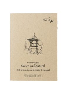   Vázlatfüzet - SMLT Authenticpad Natur - 100% újrahasznosított papírból - 100gr, 40 lapos A5