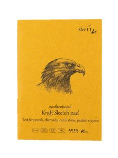   Vázlattömb - SMLT Authenticpad Kraft, Natúr barna - 90gr, 60 lapos A5