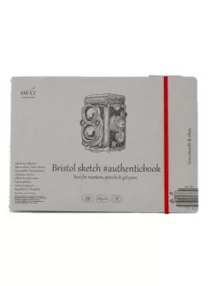   Vázlattömb - SMLT Sketch authenticbook - Bristol, 185gr, 18 lapos, 17,6x24,5cm