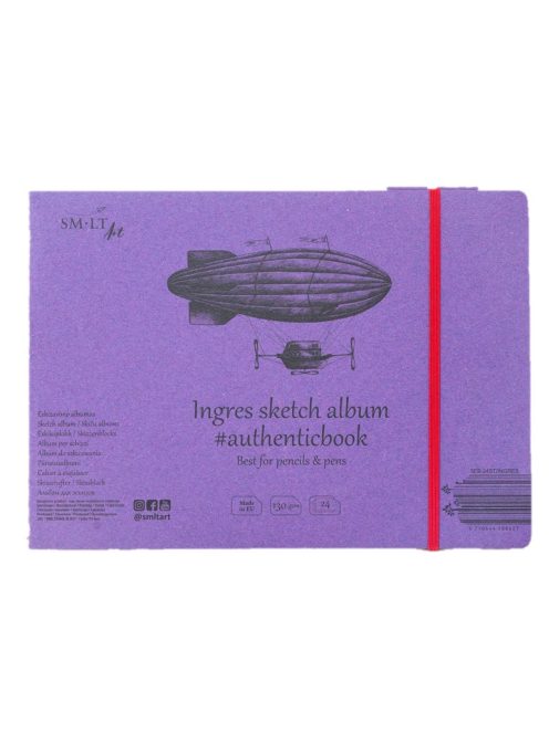 Pasztelltömb - SMLT Sketch authenticbook Ingres, 130gr, 24 lapos, 17,6x24,5cm