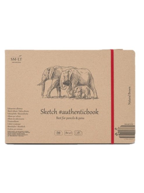 Vázlattömb - SMLT Sketch authenticbook - Natúr, 28 lapos, 17,6x24,5cm