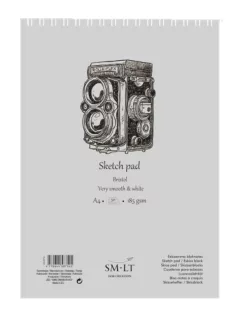   Vázlattömb - SMLT Bristol Authentic, spirálos, mikroperforált - 185gr 50 lapos A4