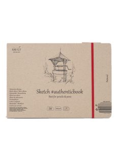   Vázlattömb - SMLT Sketch authenticbook - Natúr fehér, 100gr, 32 lapos, 17,6x24,5cm