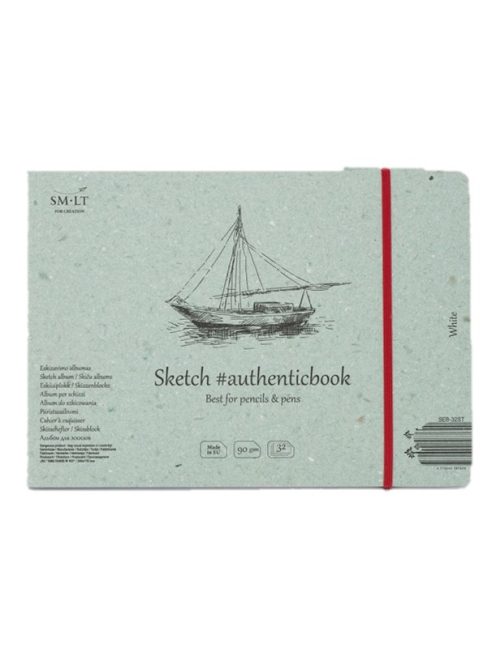 Vázlattömb - SMLT Sketch authenticbook - Fehér, 90gr, 32 lapos, 17,6x24,5cm