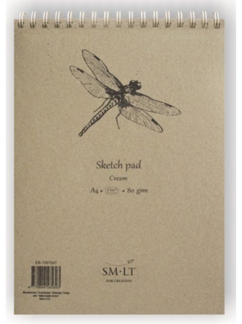 Vázlattömb - SMLT Sketch Pad - Krémszínű, 80gr, 100 lapos A4