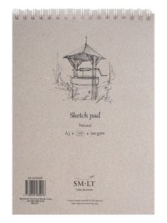 Vázlattömb - SMLT Sketch Pad - Natúr, 100 gr 100 lapos A3