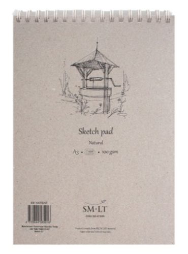 Vázlattömb - SMLT Sketch Pad - Natúr, 100 gr 100 lapos A4