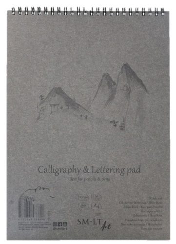 Kalligráfiatömb - SMLT Calligraphy & Lettering Pad, 100g, 50 lapos A4