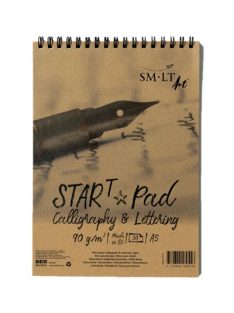 Kalligráfia tömb, pontozott - SMLT Start Pad, Calligraphia - Lettering, 90gr 30 lapos A5 spirálos