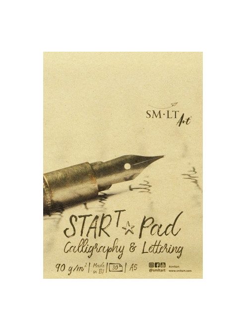 Kalligráfia tömb, pontozott - SMLT Start Pad, Calligraphia - Lettering, 90gr 30 lapos A5