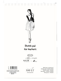   Markertömb - SMLT Marker Sketch Pad, spirálos, 100gr 40 lapos A5