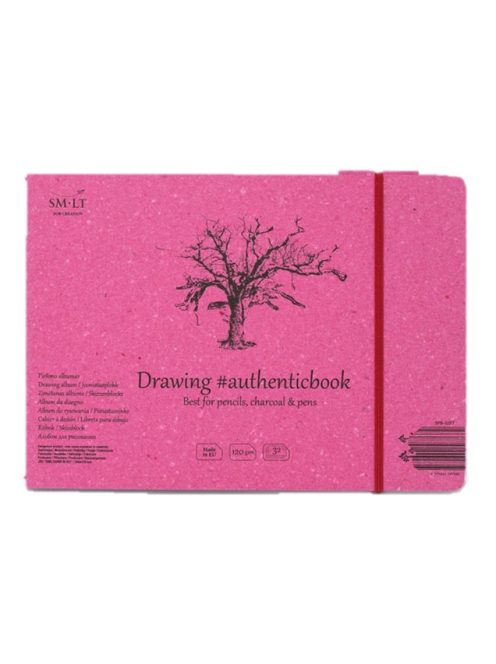 Rajztömb - SMLT Drawing authenticbook - Fehér, 120gr, 32 lapos, 17,6x24,5cm