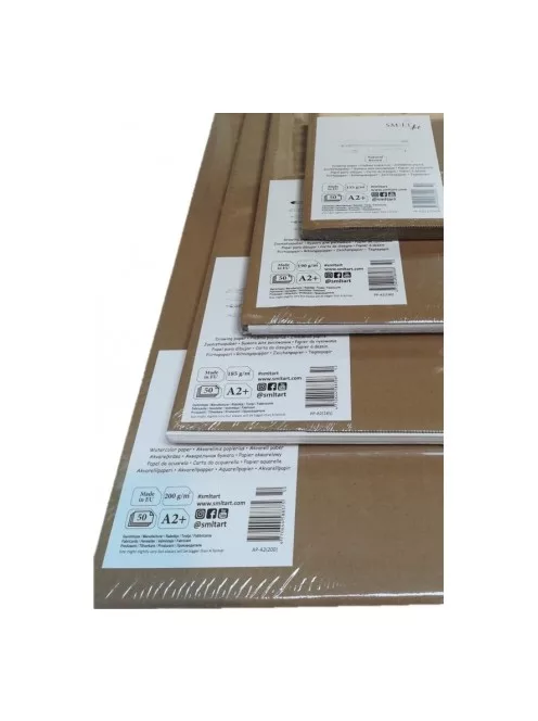 SMLT Akvarellpapír ívben, 300g, 100% pamut, A2+ (60x42 cm) - Érdes felületű