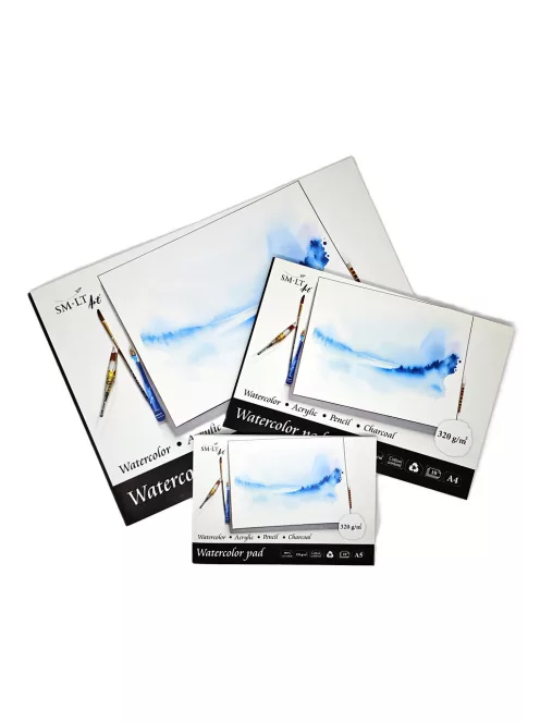 Akvarelltömb - SMLTArt Professional Watercolor 320gr, 10 lapos művésztömb A4-es méretű