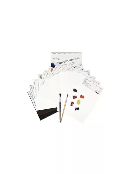 Akvarelltömb - SMLTArt - 15 lapos művésztömb A4-es méretű - 15 féle különböző akvarellpapírral