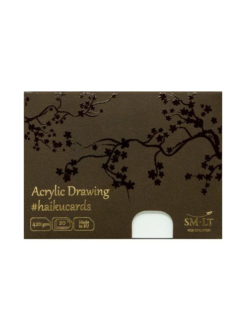 Akril festőkártyák dobozban - SMLT Acrylic haikucards - 420gr, 12 lapos, A5