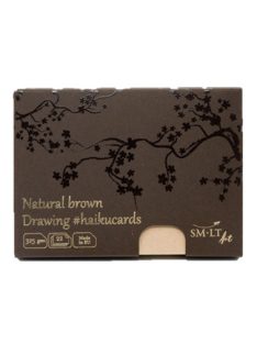   Natúr barna kártyák dobozban - SMLT Natural brown haikucards - 325gr, 22 lapos, 14,7x10,6cm