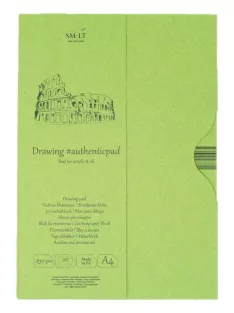Vázlattömb mappában - SMLT Drawing Pad - Fehér, 290gr, 20 lapos