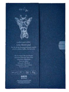 Vázlattömb - SMLT Grey Sketch authenticpad, hordozómappában - szürke, 180gr, 30 lapos A4