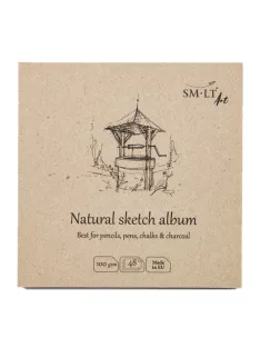   Mini album natúr fehér - SMLT Natural sketch album 100gr, 48 lapos, 14x14cm