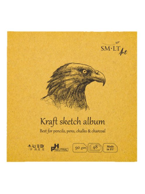 Mini album aranybarna - SMLT Kraft sketch album 100gr, 48 lapos, 14x14cm
