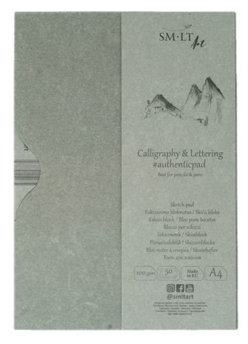 Kalligráfiatömb mappában - SMLT Calligraphy & Lettering Pad, 100g, 50 lapos, A4