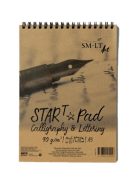 Kalligráfia tömb - SMLT Start Pad, Calligraphia - Lettering, Vonalazott - 90gr 30 lapos A4 spirálos