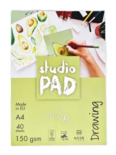   Rajztömb - SMLT Studio Drawing Pad - Fehér, 150 gr, 40 lapos A4