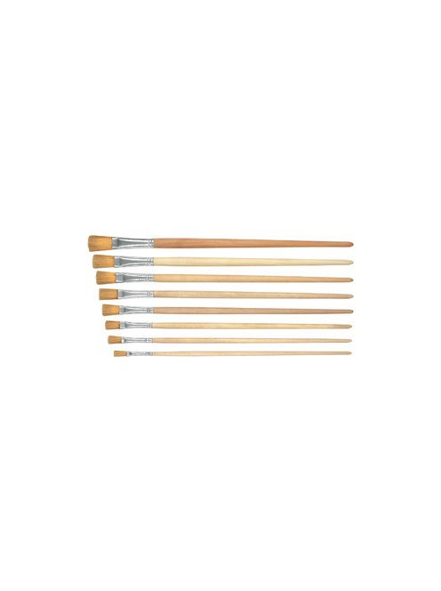 Major Brushes Nr. 12-es hosszú fa nyél, aranyszínű nylon ecset