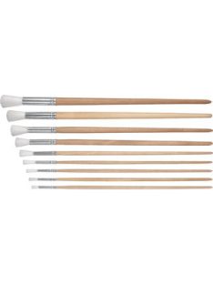 Major Brushes Nr. 6-os hosszú fa nyél, fehér nylon ecset