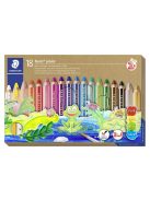 Akvarellceruza készlet három az egyben, vastag, hatszögletű ceruzákkal - STAEDTLER Jumbo - 18 színű 
