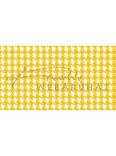   Happy Papír kétoldalas - Sárga-fehér, mini Pepita kocka mintás karton 29,5x20cm, 1 lap