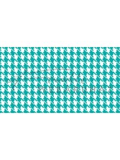   Happy Papír kétoldalas - Türkizkék-fehér, mini Pepita kocka mintás karton 29,5x20cm, 1 lap