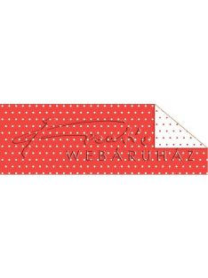Kartonpapír - Pöttyös, piros karton, 29,5x20cm, 1 lap