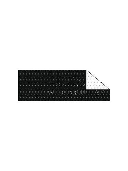 Kartonpapír - Pöttyös, fekete karton, 29,5x20cm, 1 lap