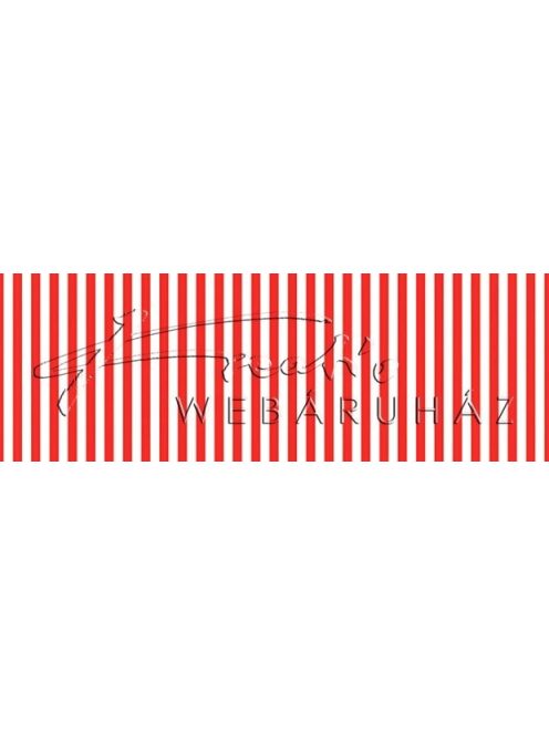 Kartonpapír - Piros, csíkos karton, 29,5x20cm, 1 lap