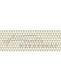   Happy Papír kétoldalas - Taupe (szürkés-barna), geometrikus háromszögek mintás karton 29,5x20cm, 1 lap