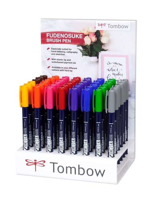 Tombow Fudenosuke ecsetfilc - színes, display (48 db-os)