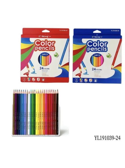 Színesceruza YALONG 24db  Hatszögletű színesceruza készlet