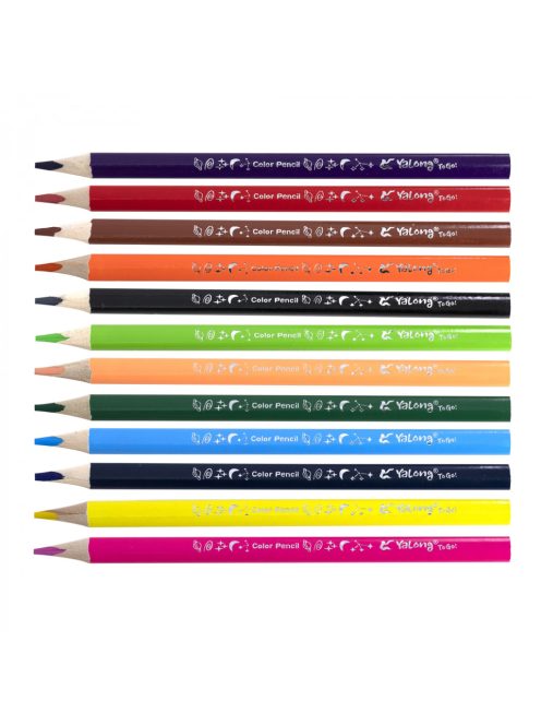 Színesceruza YALONG Jumbo háromszögletű - 12 db-os készlet