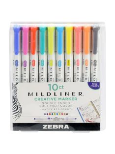   Zebra Mildliner Szövegkiemelő Szett - Kétvégű - 10 db-os készlet