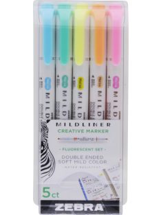  Zebra Mildliner Szövegkiemelő Szett - 5 db-os Fluoreszkáló készlet