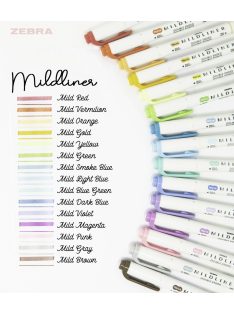   Zebra Mildliner Szövegkiemelő Szett - Kétvégű - 15 db-os készlet