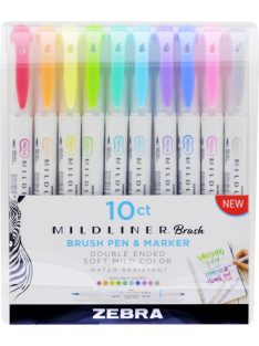   Zebra Mildliner Szövegkiemelő Szett - Kétvégű - 10 db-os készlet (Fluoreszkáló és Cool együtt)