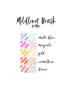   Zebra Mildliner Szövegkiemelő Szett - Ecsetvégű, Meleg színek - 5 db-os készlet