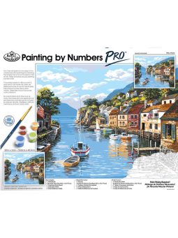 Számozott kifestő készlet profiknak - Óriási méretű  - 51x41cm festőtábla, festékkészlettel