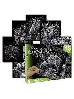 Képkarcoló készlet több képpel - Képkaparó könyv több képpel - Karckép készítő készlet 